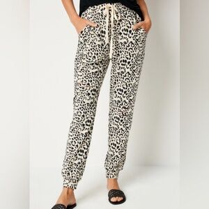 Leopard print sweat pants